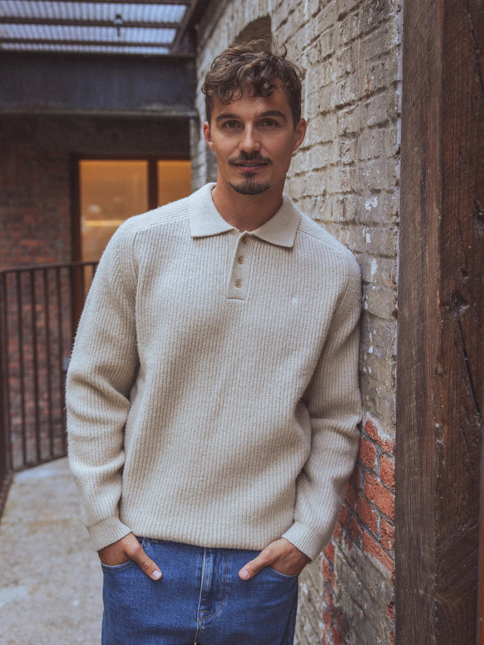 Creme Knitted Raglan Sweater