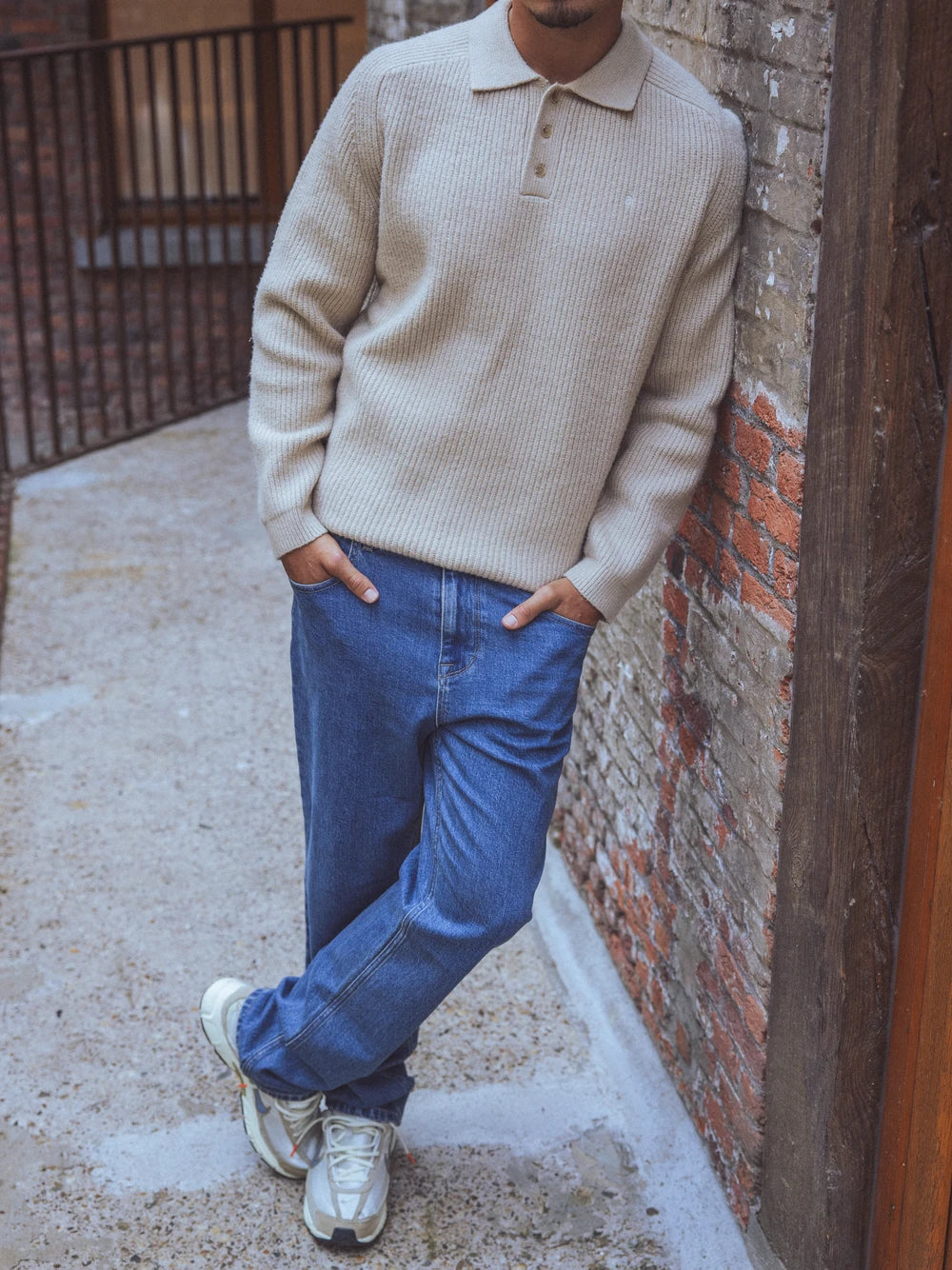 Creme Knitted Raglan Sweater