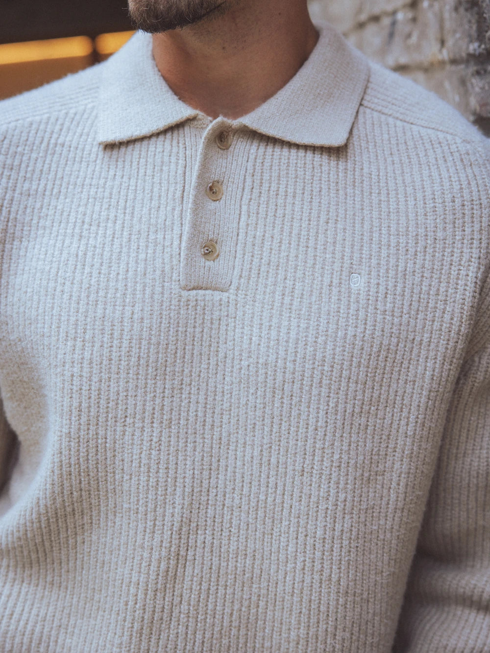 Creme Knitted Raglan Sweater