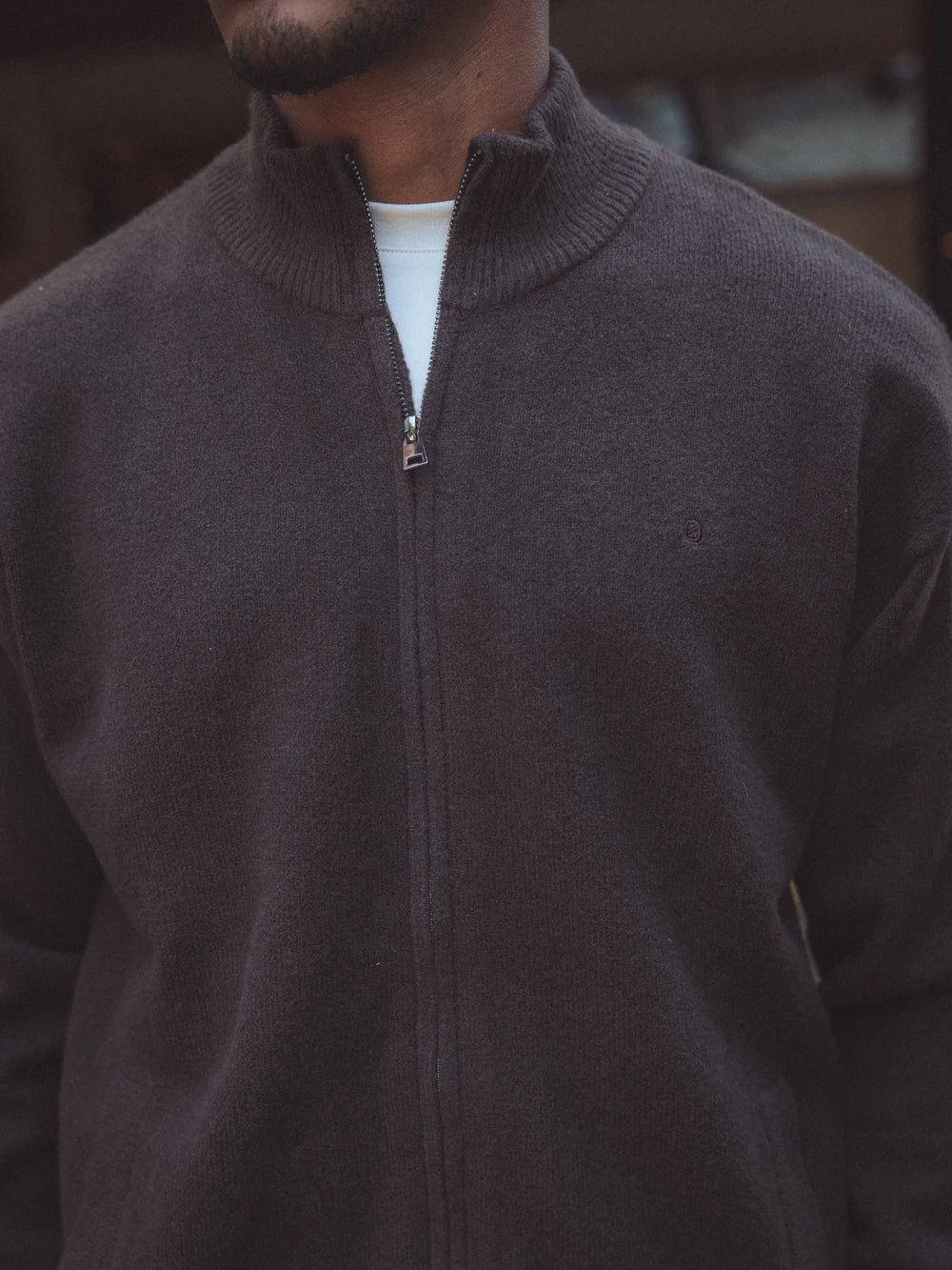 Dark Brown Knit Vest