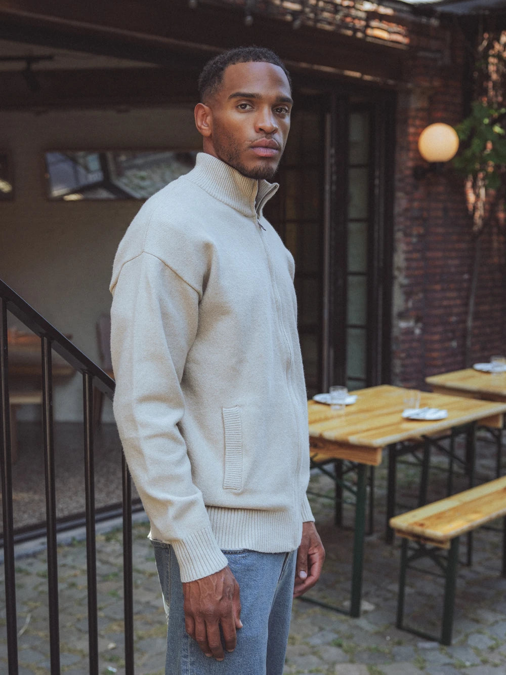 Beige Knit Vest