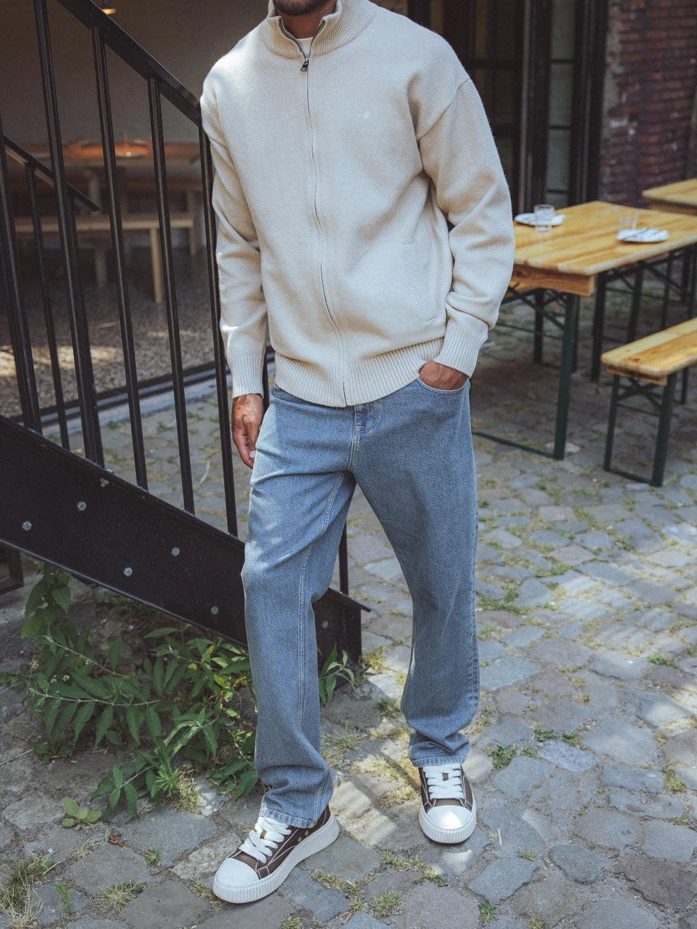 Beige Knit Vest