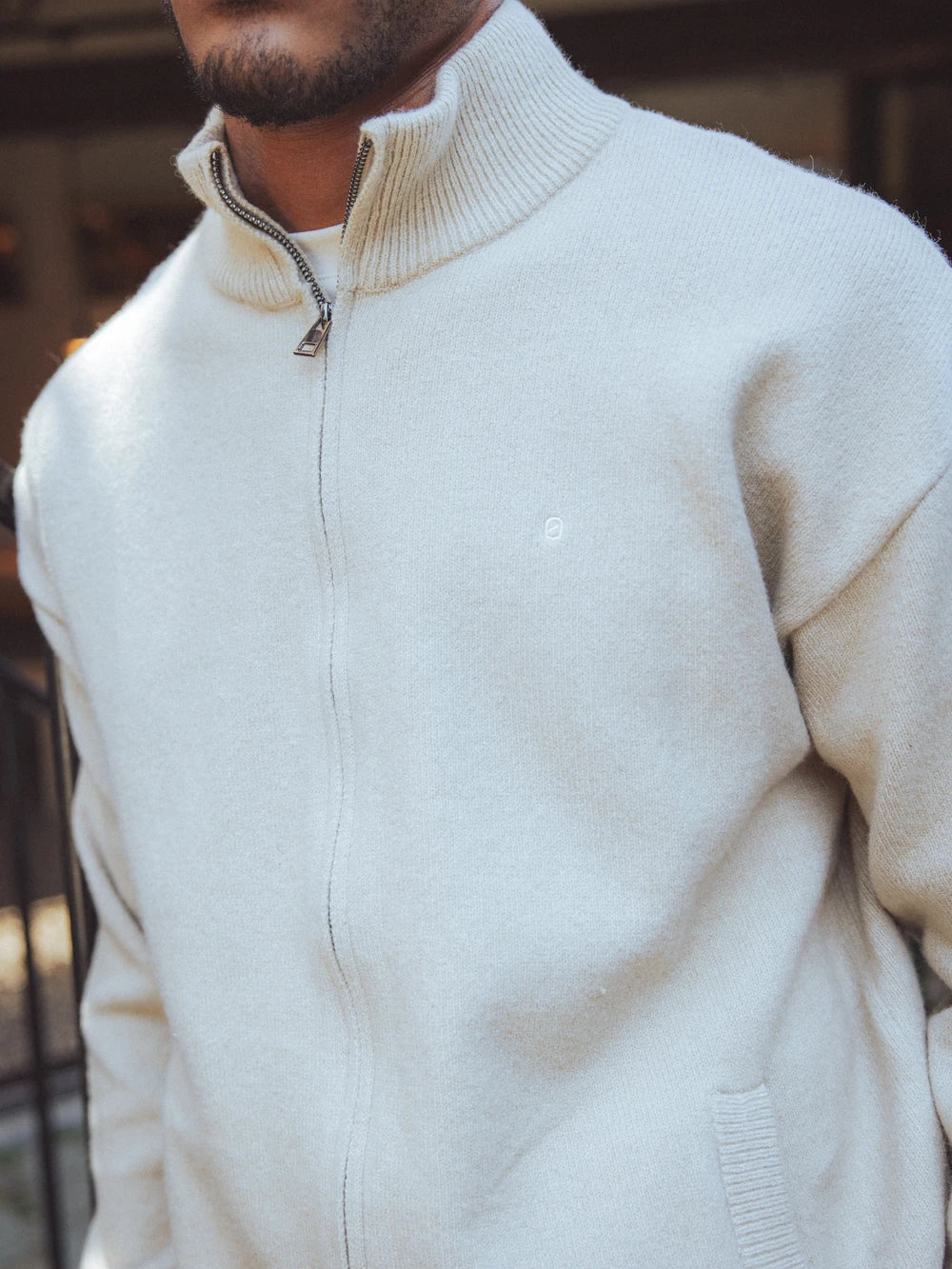 Beige Knit Vest