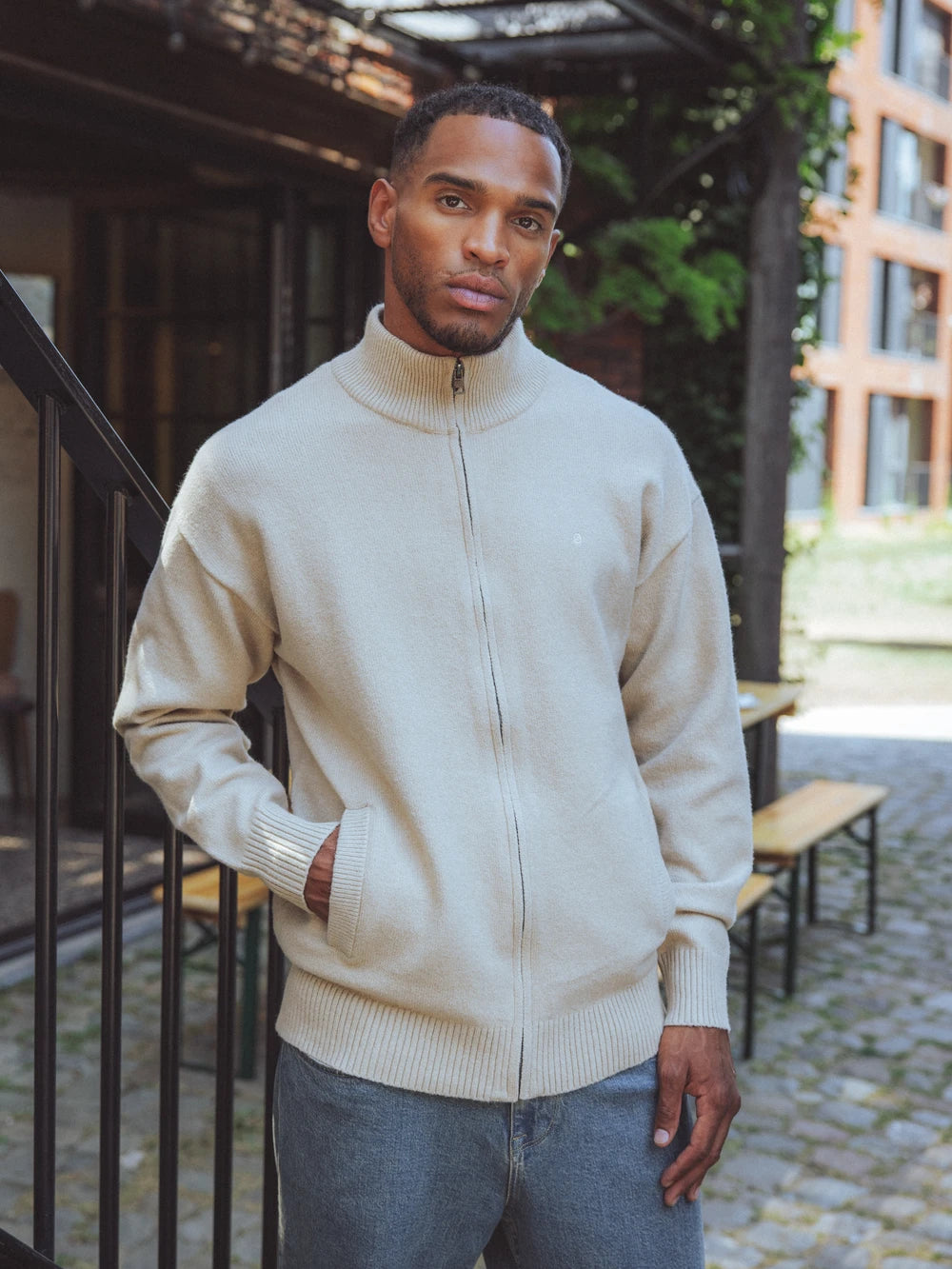 Beige Knit Vest