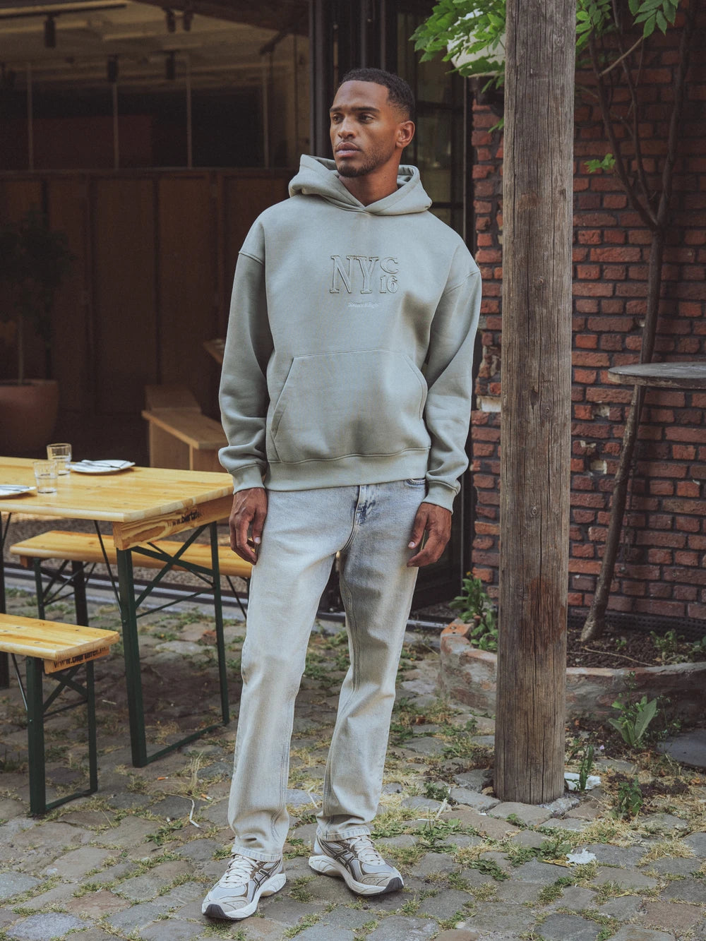 Light Green NY Oversized Hoodie