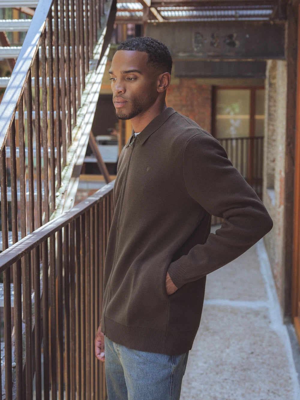 Brown Fine Knitted Vest