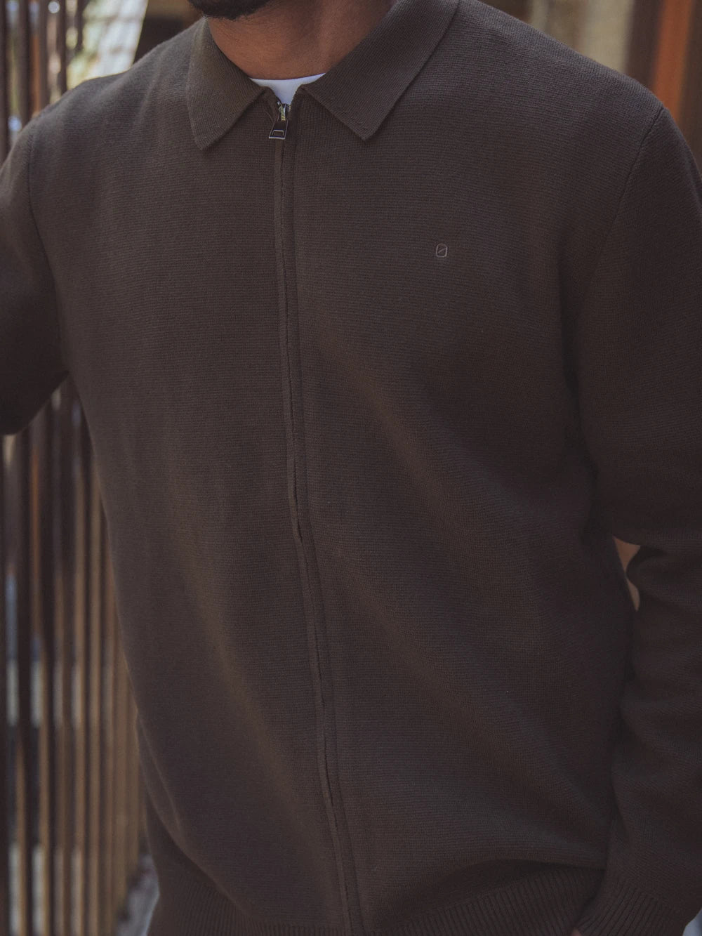 Brown Fine Knitted Vest