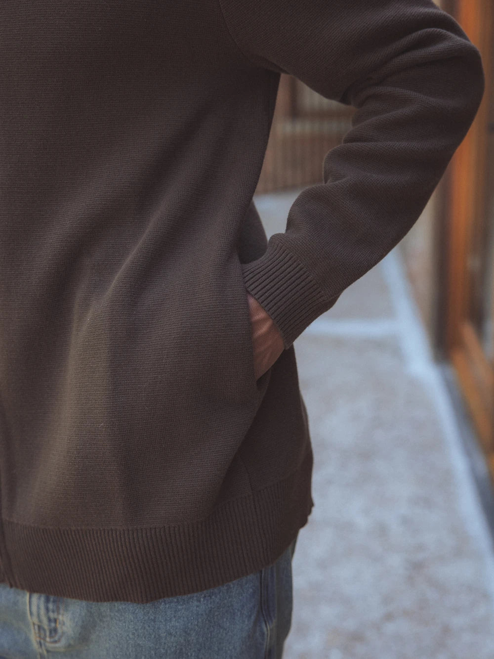 Brown Fine Knitted Vest