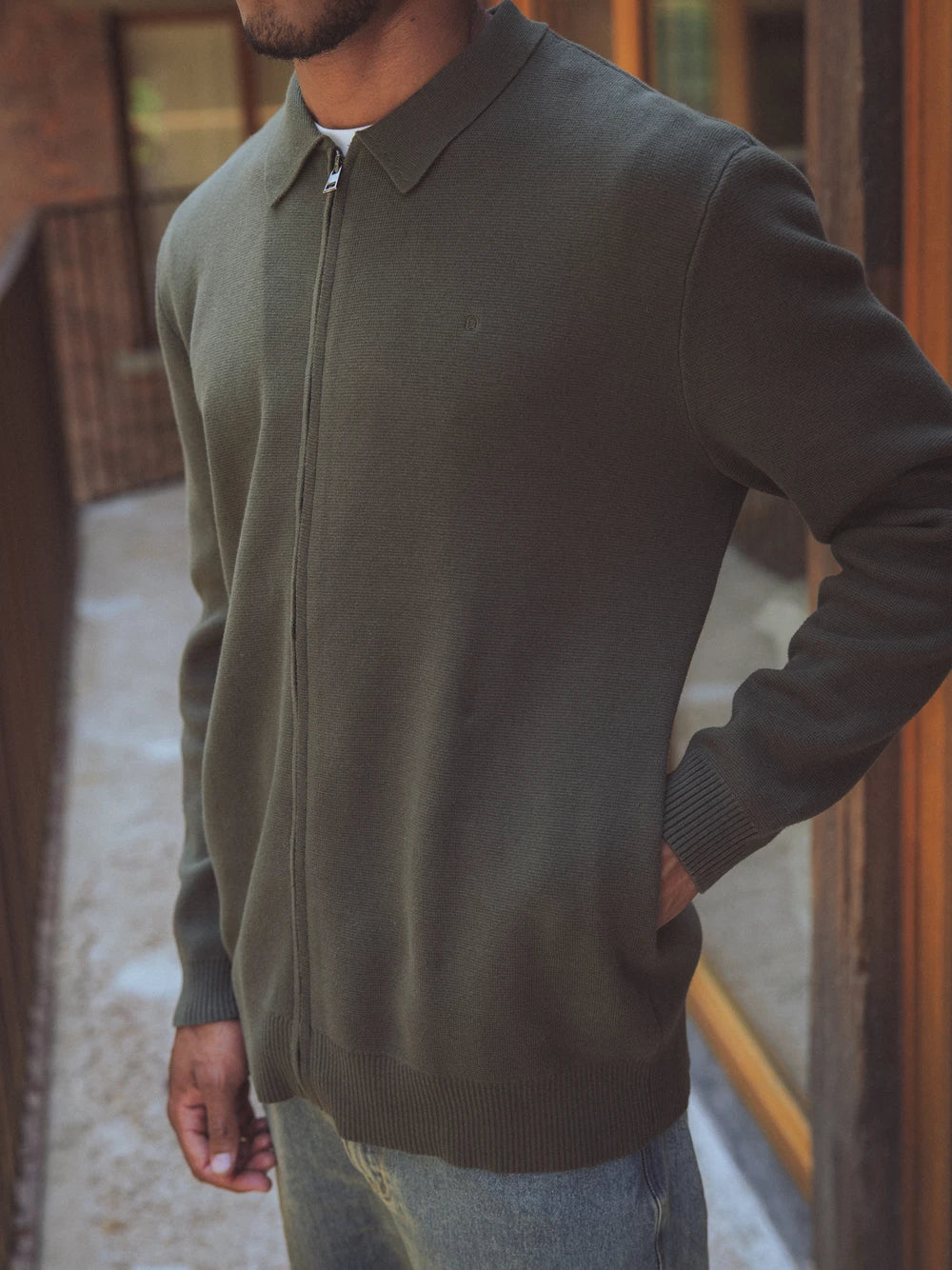 Green Fine Knitted Vest