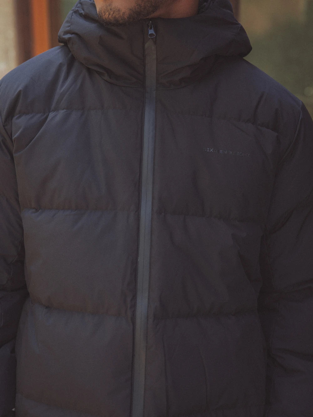 Black Hooded Puffer Jacket