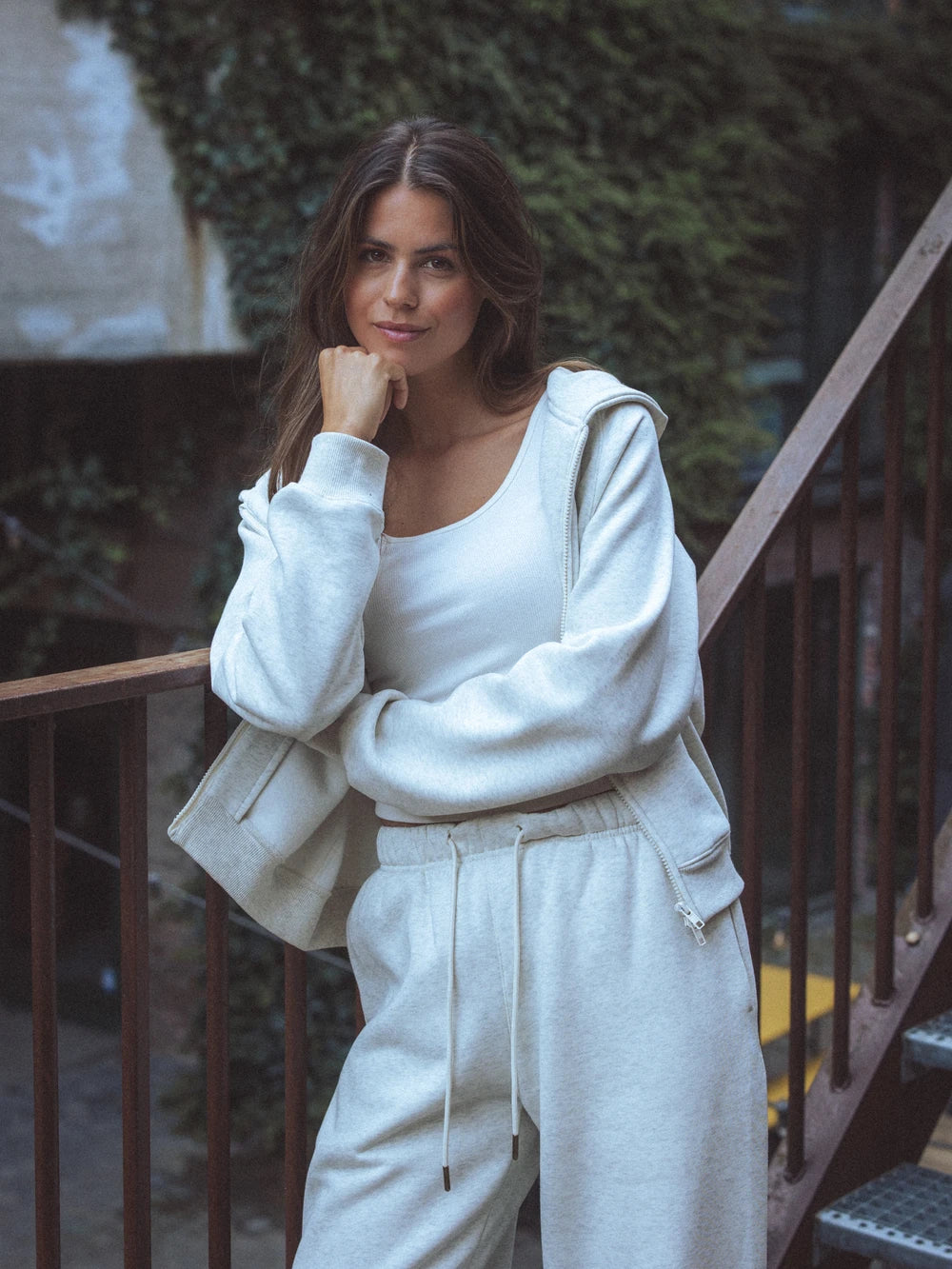 Hellgraue Oversized Weste