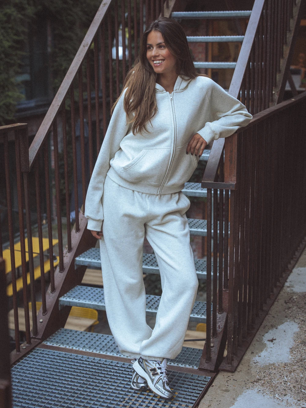 Hellgraue Oversized Weste