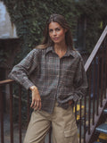 Braunes Oversized Karoshirt