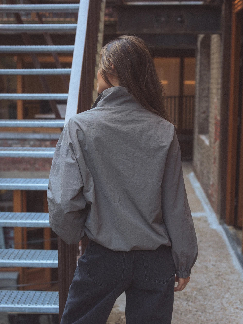 Graue Trainingsjacke