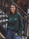 Grünes Oversized NYC Longsleeve