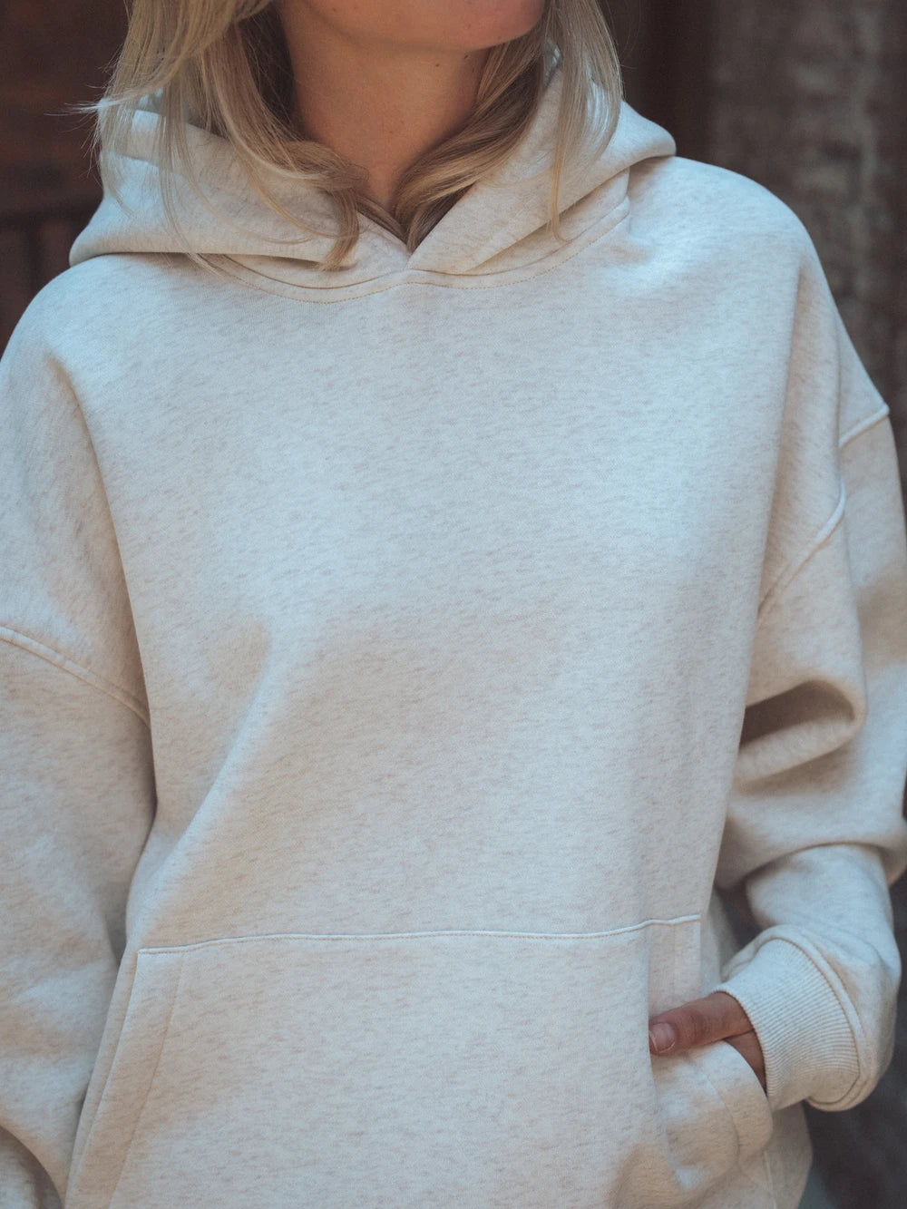 Hellgrauer Oversized Hoodie
