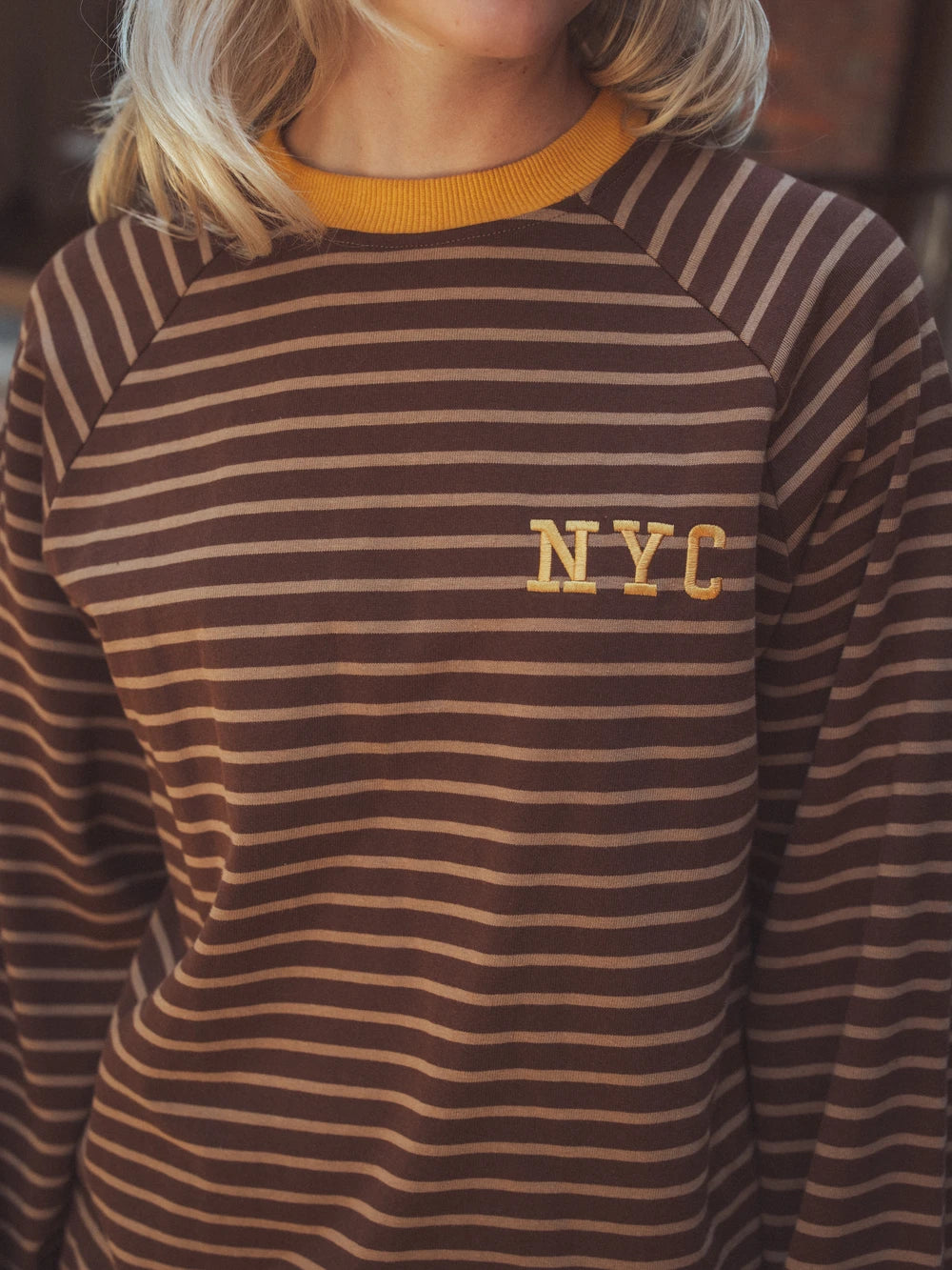 NY Streifen-Langarmshirt