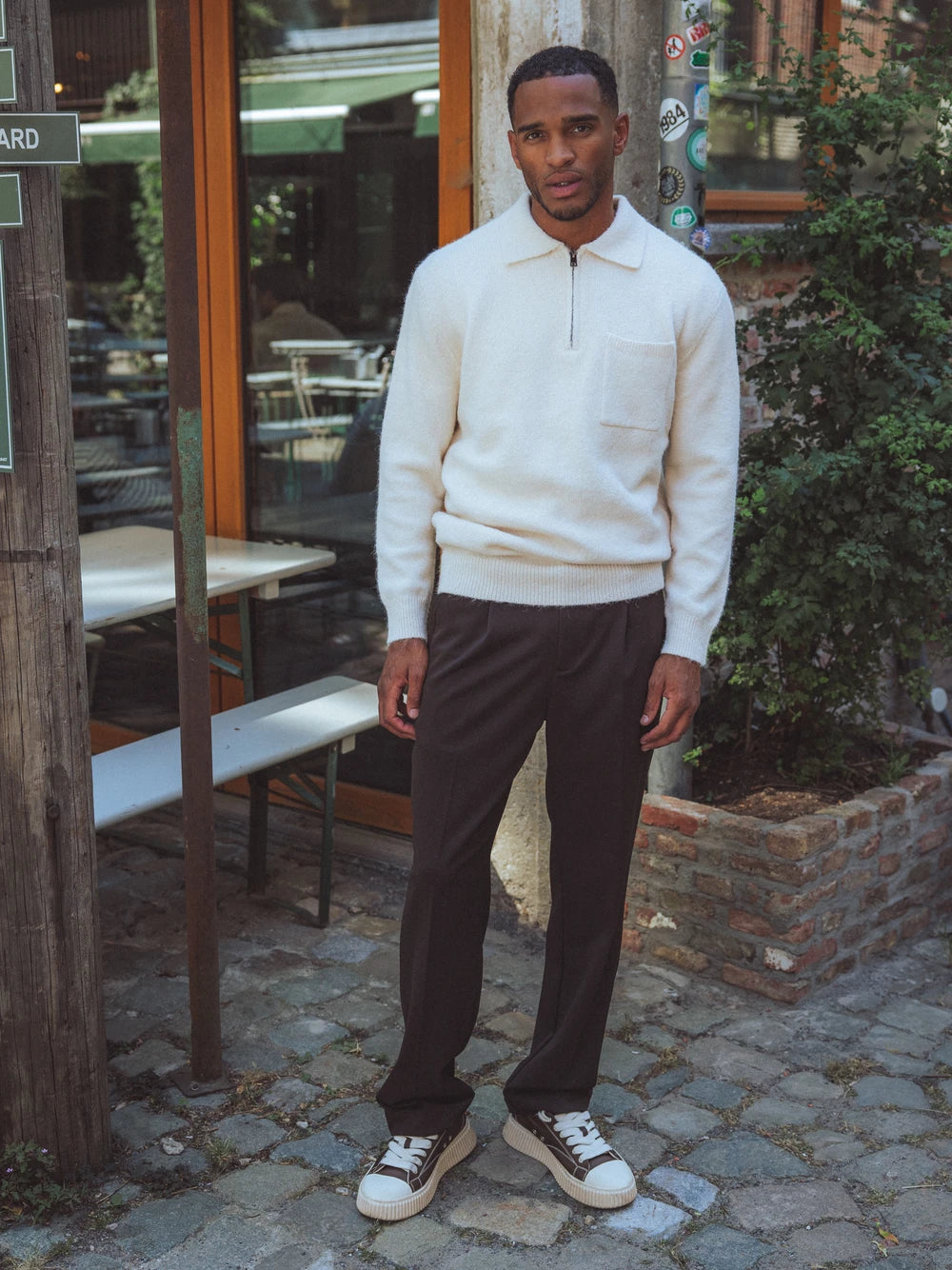 Off-White Brushed Pocket Polo