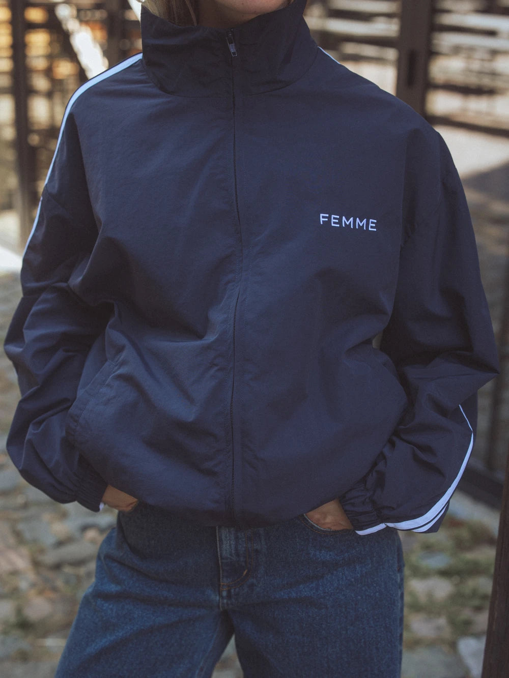 Marine Damen Trainingsjacke