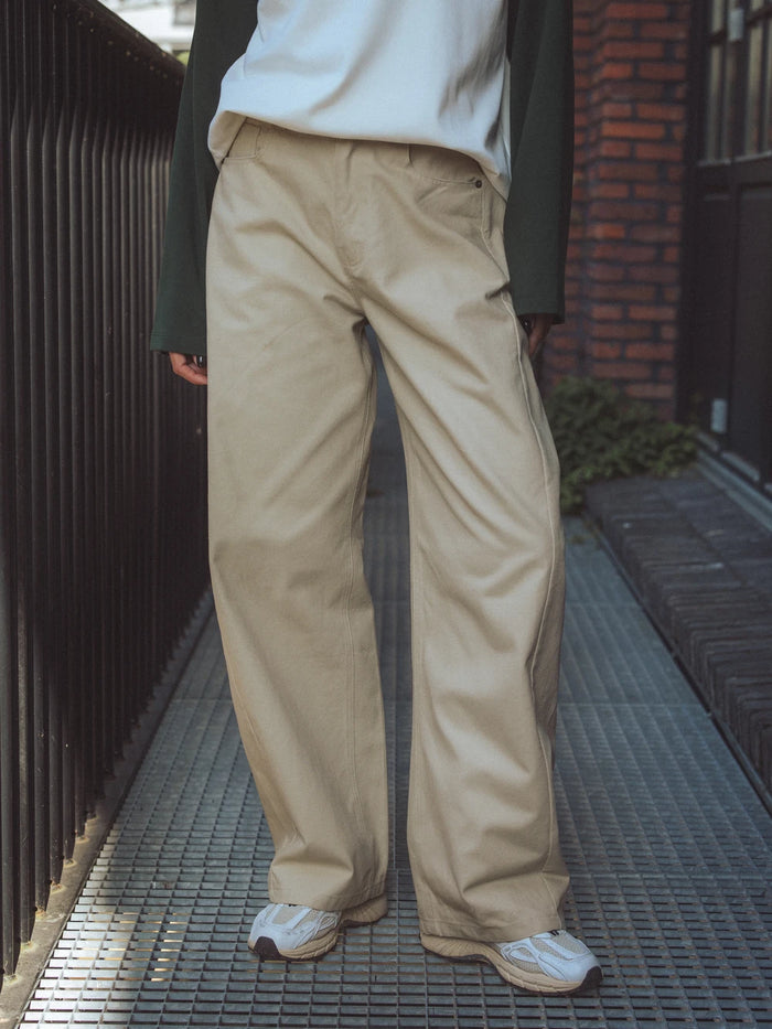 Beige Balloon Jeans