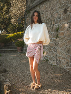 Red Pepper Stripe Skort