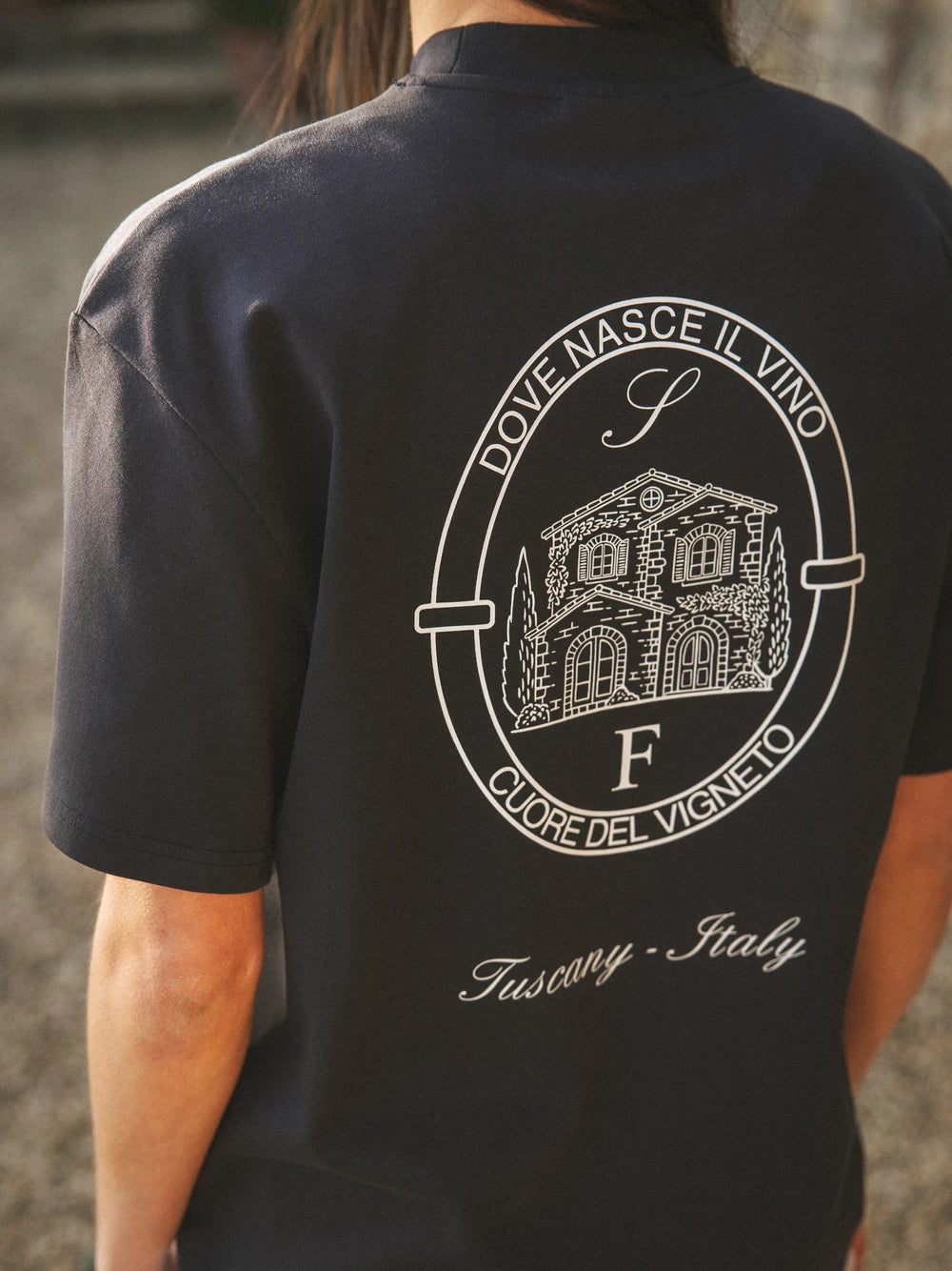 Navy Il Vino Oversized T-Shirt