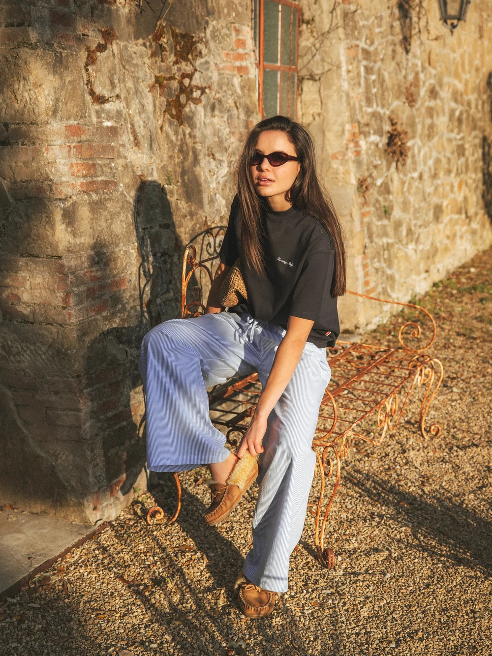Navy Il Vino Oversized T-Shirt