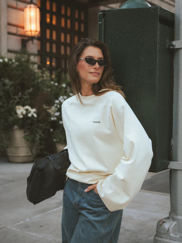 Butter Yellow Raglan Longsleeve T-shirt