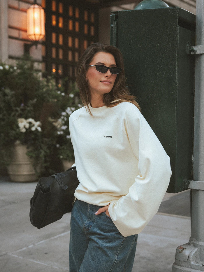 Butter Yellow Raglan Longsleeve T-shirt