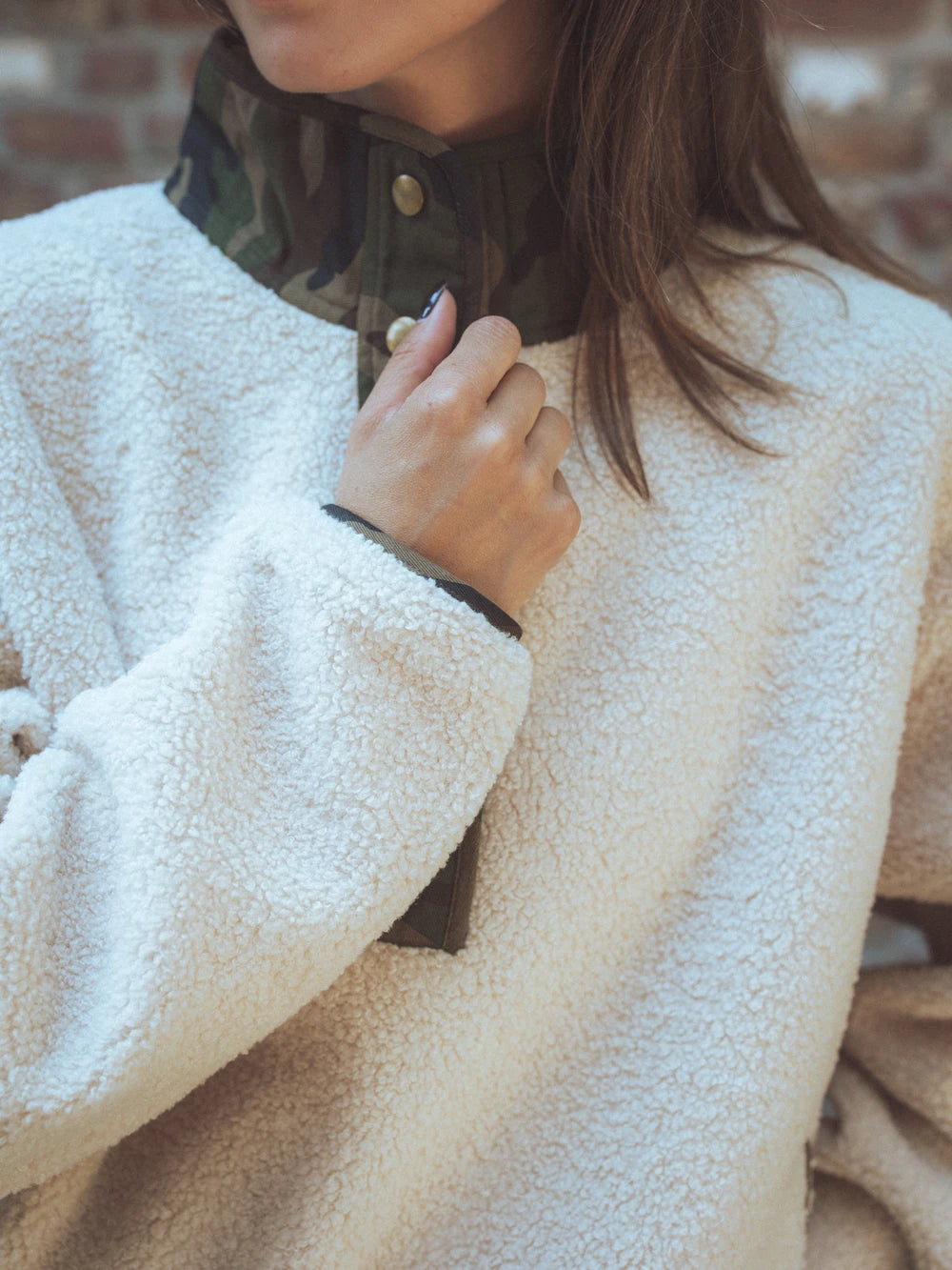 Beige Teddy Anorak