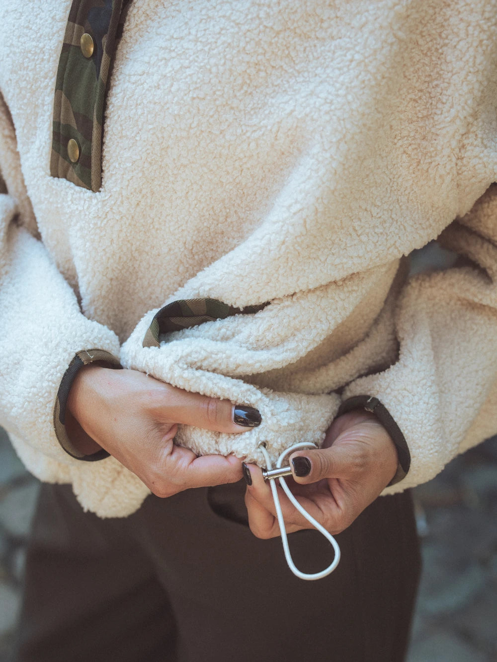 Beige Teddy Anorak