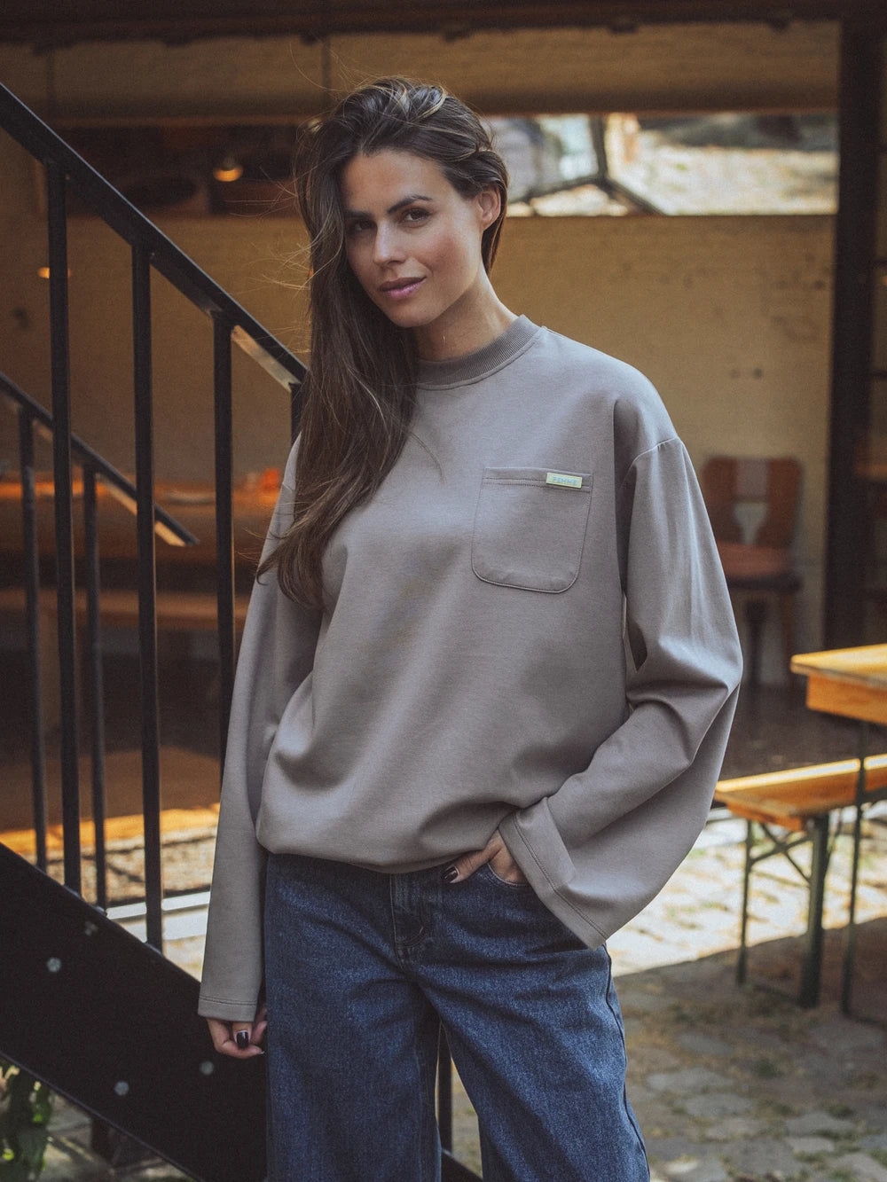 Brown Pocket Longsleeve