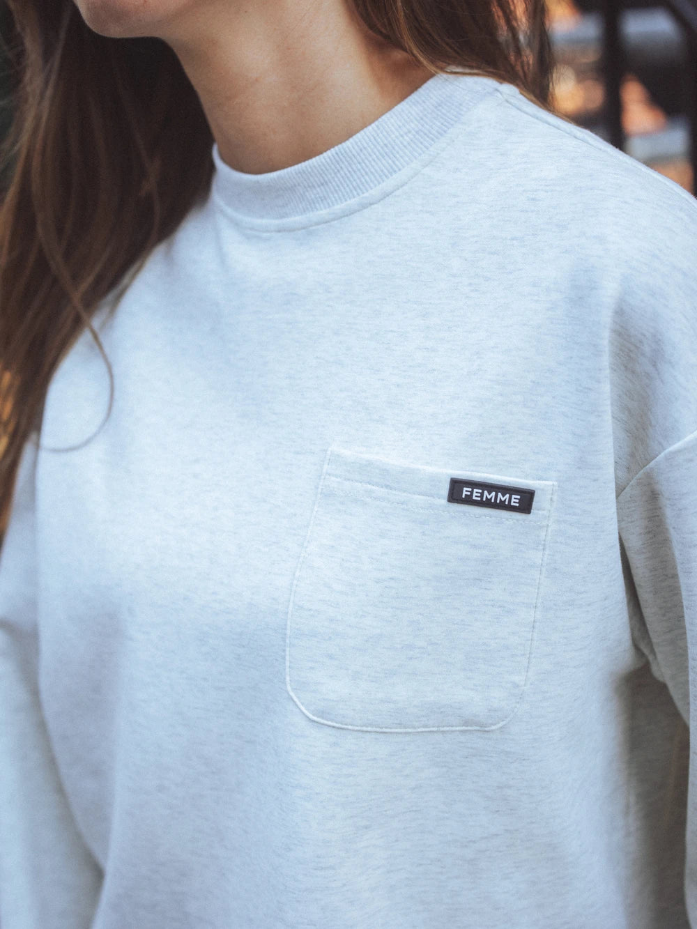Light Grey Pocket Longsleeve