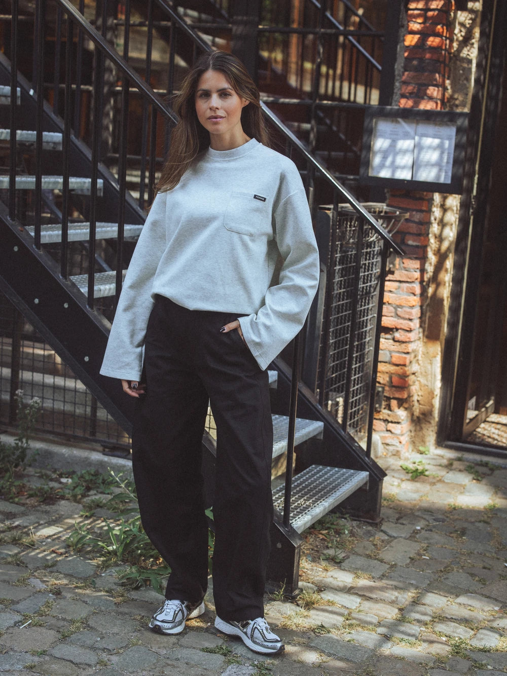 Light Grey Pocket Longsleeve