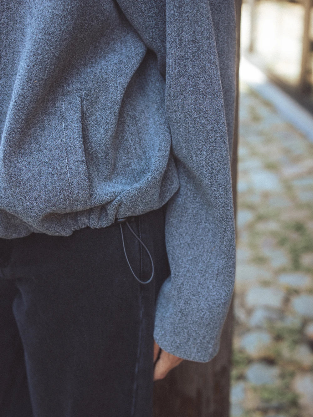 Grey Fleece Zip Jacket