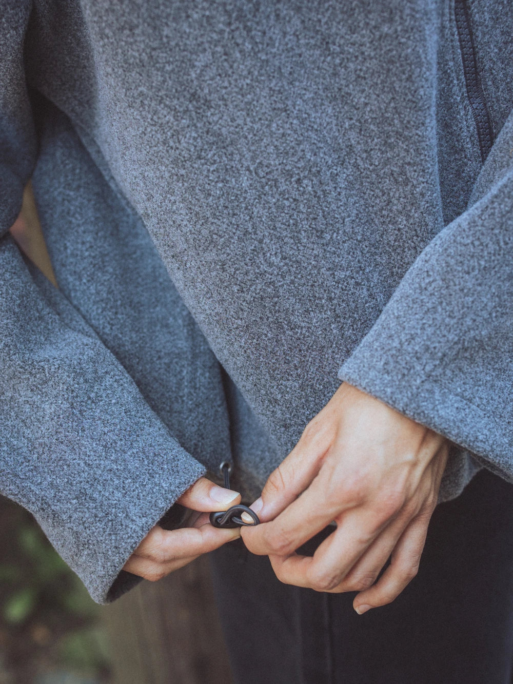 Grey Fleece Zip Jacket