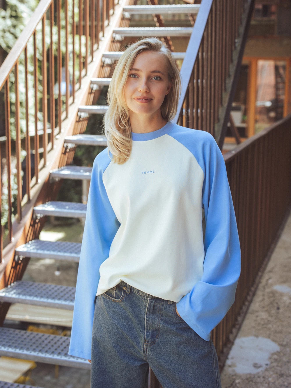 Blue Raglan Longsleeve