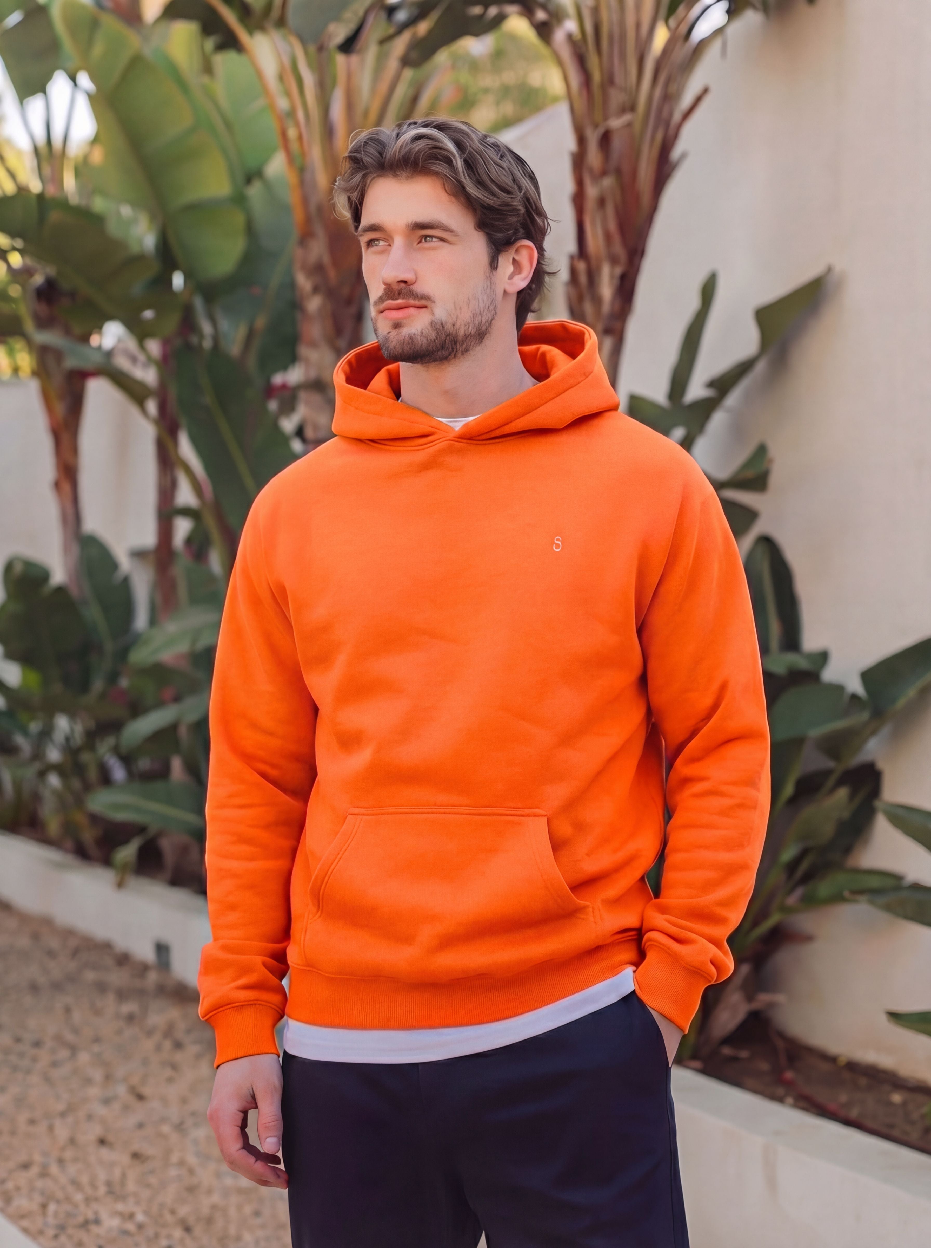 Orange Oversized Hoodie