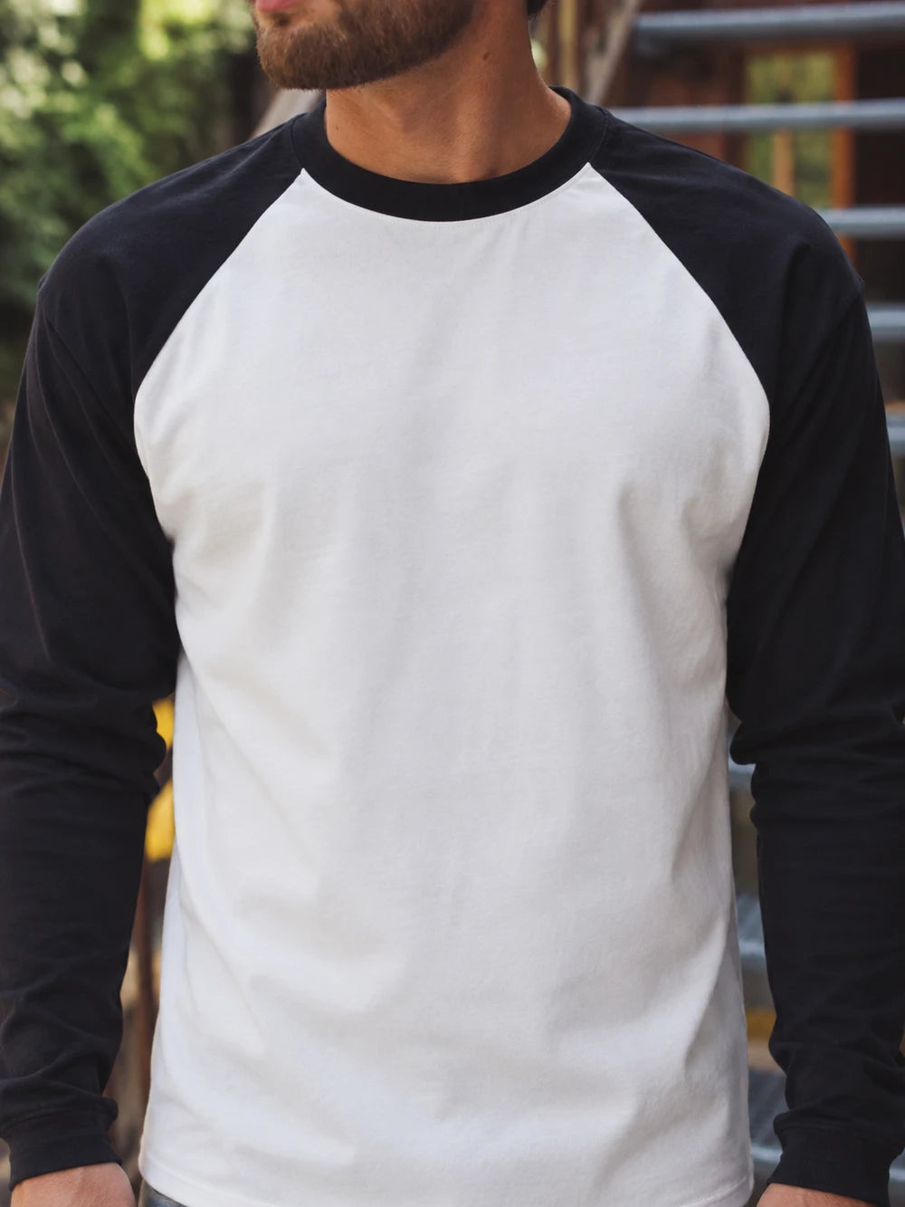 Off Black Raglan Longsleeve
