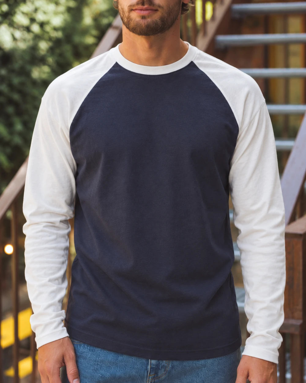 Navy Raglan Longsleeve