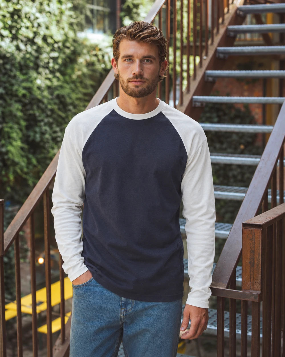 Navy Raglan Longsleeve