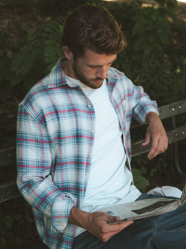 Blue Flannel Checked Shirt