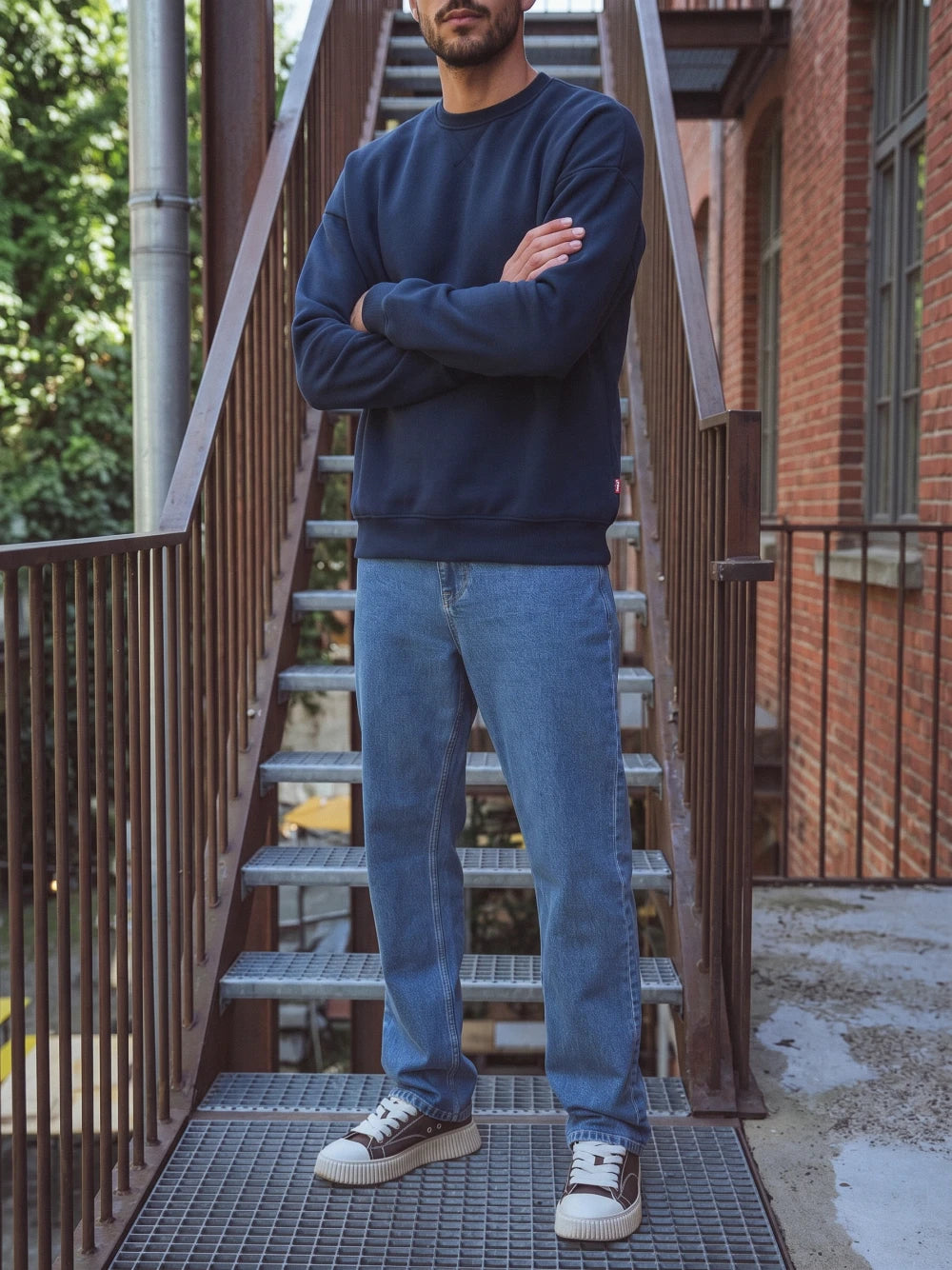 Navy Oversized Basic Sweater