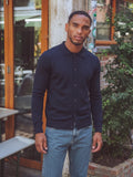 Navy Wool Cardigan