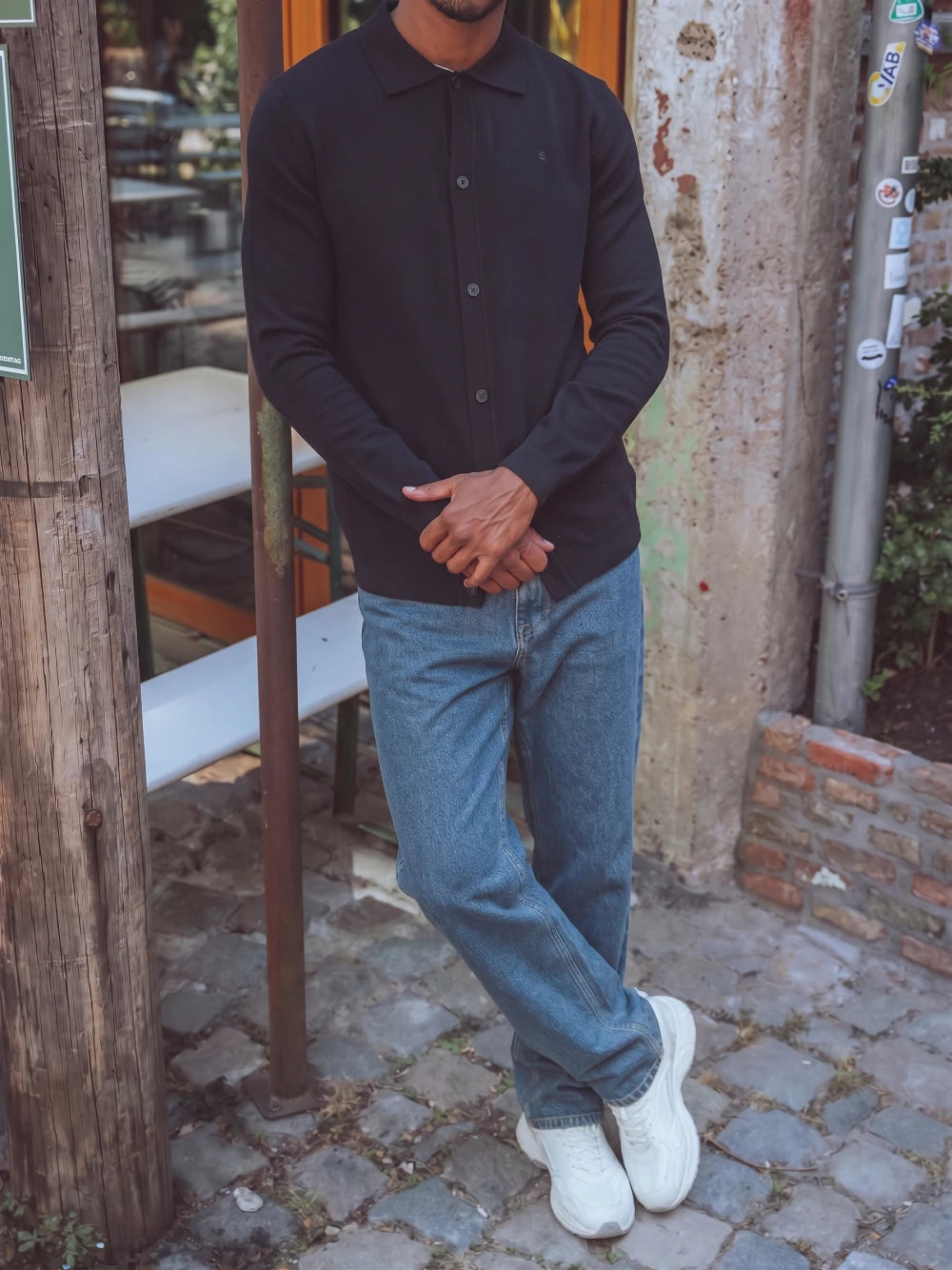Navy Wool Cardigan