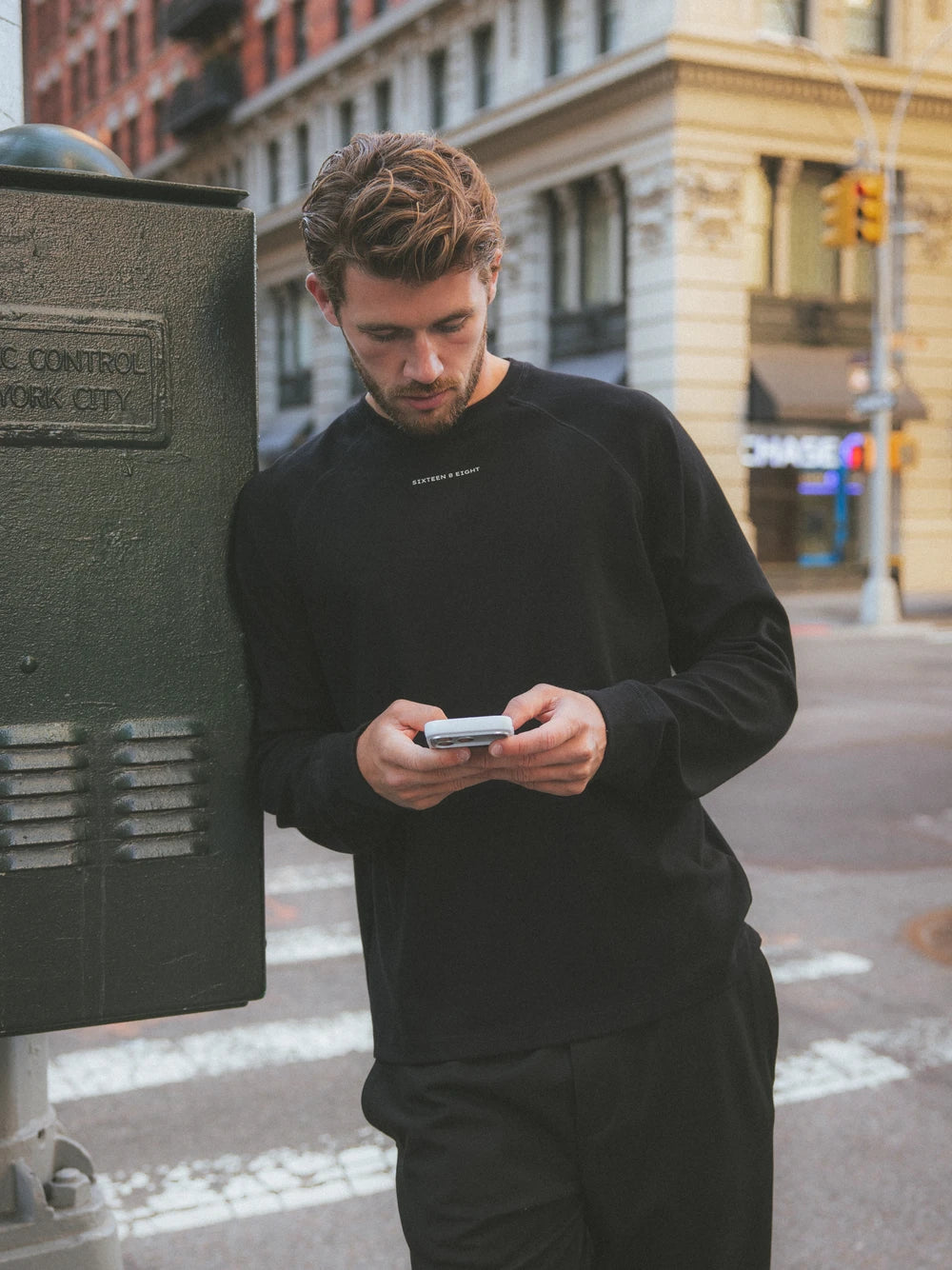 Black Basic Oversized Longsleeve T-shirt