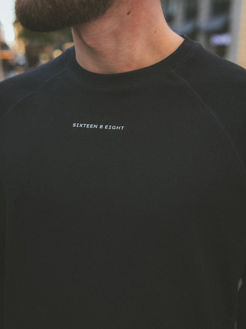 Black Basic Oversized Long-sleeve T-shirt