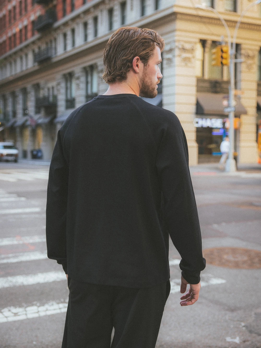 Black Basic Oversized Longsleeve T-shirt