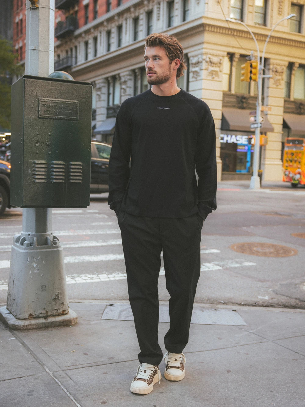Black Basic Oversized Longsleeve T-shirt