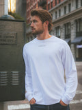 White Basic Oversized Longsleeve T-shirt